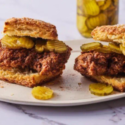 Fried Chicken And Biscuit Sandwich