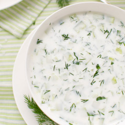 Cold Yogurt Cucumber Soup - Tarator