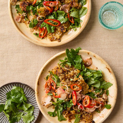 Herby Crispy Rice, Shallot And Lemongrass Salad