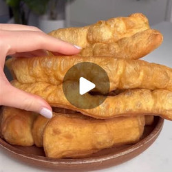 Chinese Donuts (youtiao) sides baking
