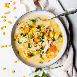 Easy Slow Cooker Chicken And Corn Soup
