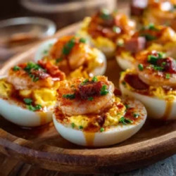Seafood Boil Sauce Deviled Eggs