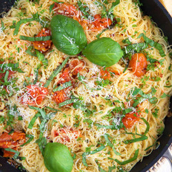 Lemon Garlic Angel Hair Pasta Recipe