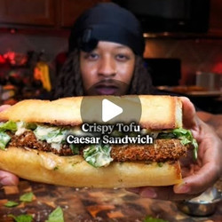 Crispy Tofu Caesar Sandwich