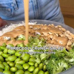 Broccoli Crunch Salad With Creamy Peanut Dressing