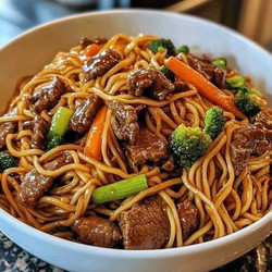 Beef Broccoli in Noodles