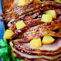 Slow Cooker Brown Sugar Pineapple Ham