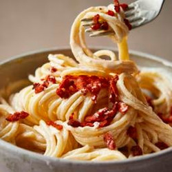 Creamy Miso Pasta With Tempeh Crumb