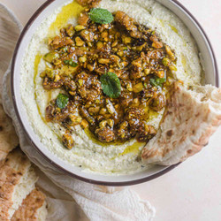 Whipped Feta With Figs, Pistachio, And Honey