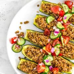 Middle Eastern Stuffed Zucchini Boats