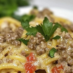 One-pot Creamy Italian Beef And Spaghetti