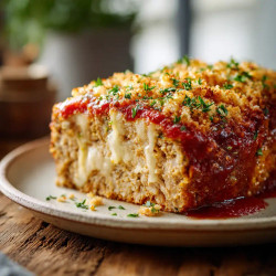 Garlic Parmesan Chicken Meatloaf