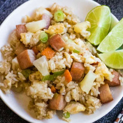 Hawaiian Pineapple Fried Rice With Spam
