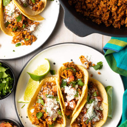 Spicy Ground Turkey Tacos (or Ground Chicken Tacos!)