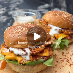 Hot Honey Ranch Chicken Smashburgers