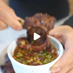Air Fryer Pork Ribs With Jeow Som Dipping Sauce