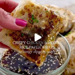 Crispy Chicken &amp; Veggie Rice Paper Wraps