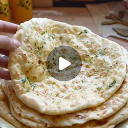 Cheese Stuffed Garlic Naan