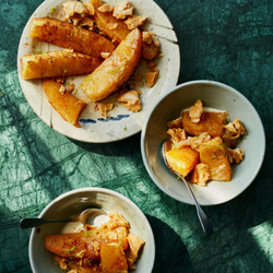 Roast Pineapple With Coconut Brittle