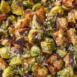 Caesar Roasted Brussels Sprouts