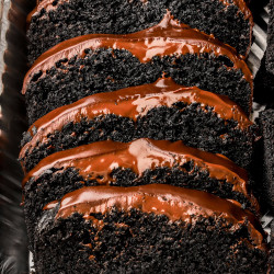 Moist Black Cocoa Loaf Cake