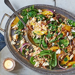 Orange And Feta Giant Couscous Salad 285cal