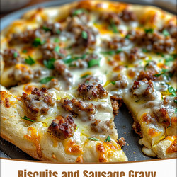 Sausage Gravy Breakfast Pizza