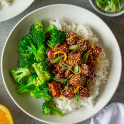 Orange Glazed Tofu