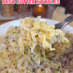 Caramelized Cabbage And Miso Butter Noodles