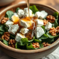 Goat Cheese Salad Recipe With Honey, Walnuts, And Greens