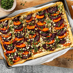 Vegan Plaattaart Met Biet En Wortel