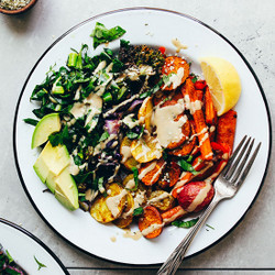 Roasted Rainbow Vegetable Bowl (30 Minutes!)