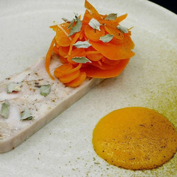 Chicken And Rabbit Terrine With Fermented Carrots
