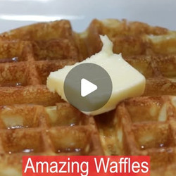 Great Waffle recipe with measurements in video