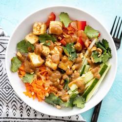 Peanut Tofu Noodle Bowls