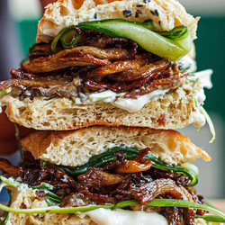 Hoisin Mushroom ‘duck’ Sandwiches