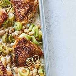 Creamy Chicken, Bean &amp; Leek Traybake