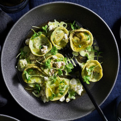 Leek And Goat’s Cheese Tortellini With Fennel Sauce