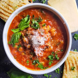 Parmesan Turkey Sausage Marinara Soup