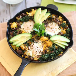 Ground Beef &amp; Butternut Squash Breakfast Skillet