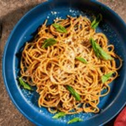 Spaghetti With Roasted Tomato-almond Pesto