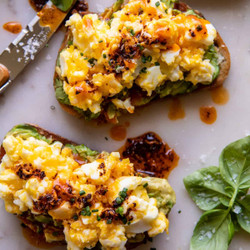 Dad's Easy Cheesy Eggs With Chili Butter