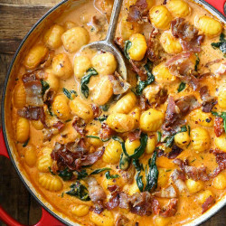 One-pot Tuscan Bacon Gnocchi