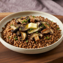 Russian Buckwheat Kasha With Sautéed Mushrooms