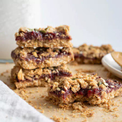 Seeded Peanut Butter And Jelly Oat Bars