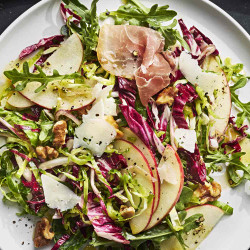 Fall Salad With Apples, Brussels Sprouts, And Apple Cider Vinaigrette