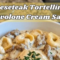 Cheesesteak Tortellini In Provolone Cream Sauce