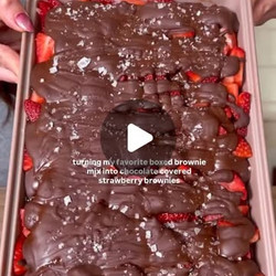Chocolate Covered Strawberry Brownies