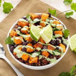 Sweet Potato And Black Bean Quinoa Bowls