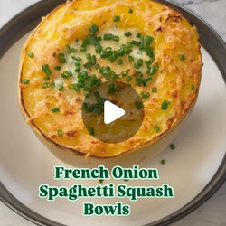 French Onion Dip Spaghetti Squash Bowls